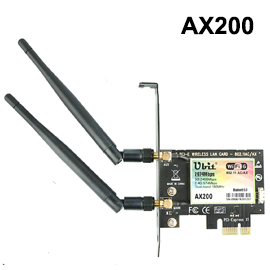 Ubit WiFi 6 AX 3000Mbps PCIe WiFi Card with BT 5.1(AX200)