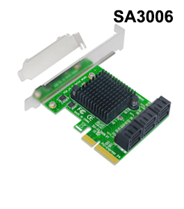 Ubit 6-Port SATA III 6Gbps PCIe Controller SATA Card(SA3006)