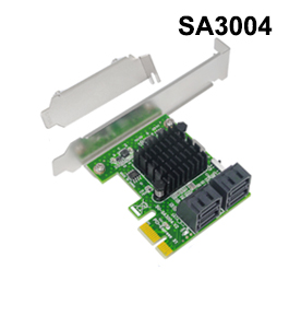 Ubit 4-Port SATA III 6Gbps PCIe Controller SATA Card(SA3004)