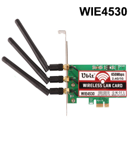 Ubit PCI-E Wireless Dual-band 450Mbps WiFi Card(WIE4530)